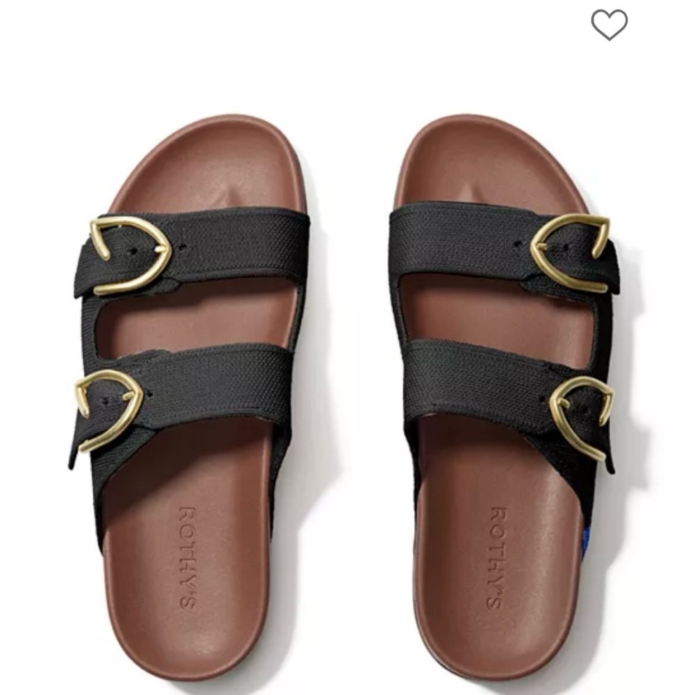 Rothy's Women's The Buckle Slide Sandals Black size 13